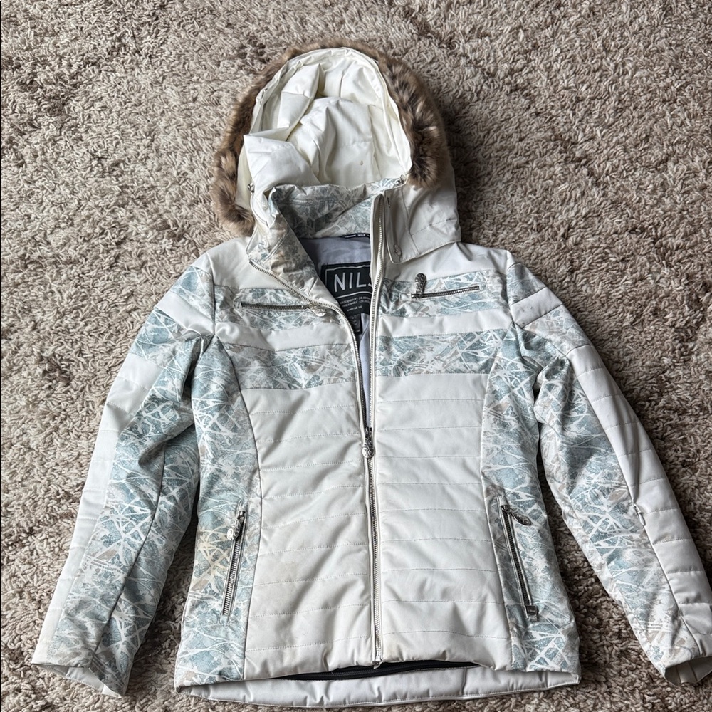 NILS White and Gray Ski Jacket